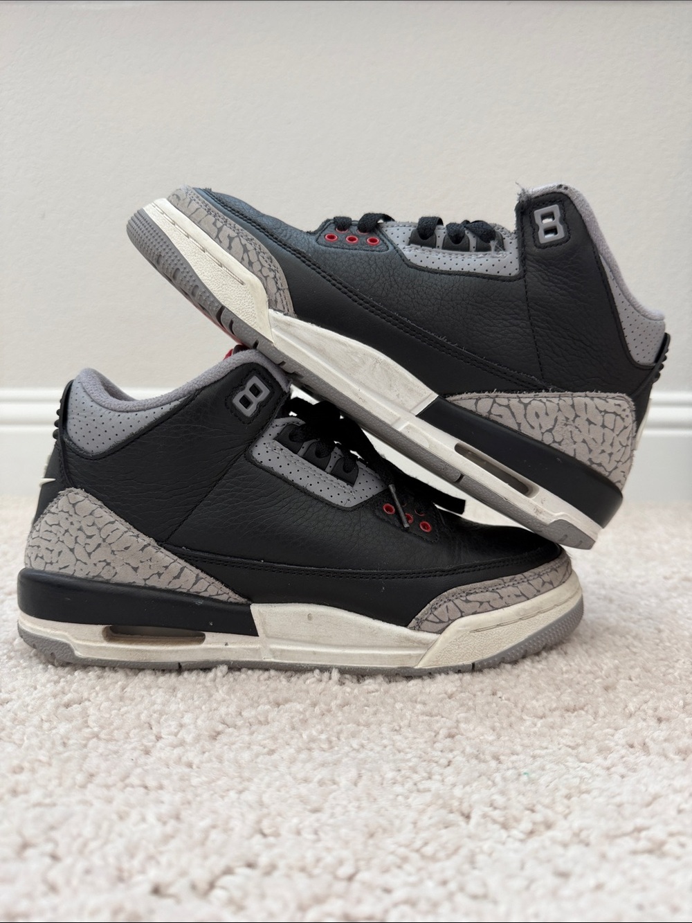 Jordan Kids Retro 3 black cement